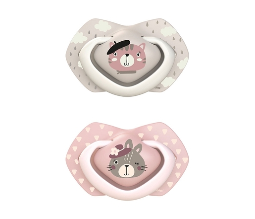 Canpol Babies Silikonska Varalica 6-18M Bonjour Paris 2 Kom 22/648 Pink