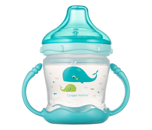 Canpol Babies šolja Love&Sea 180Ml Sa Silikonskim Kljunom (57/300) - Blue