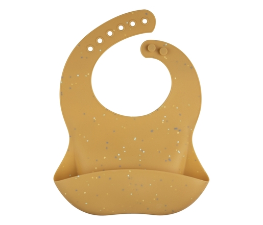 Canpol Babies Silikonska portikla sa džepom Dots 51/029 Yellow