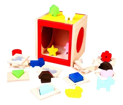 BBO drvena igračka kutija pogodi oblik (36m+)