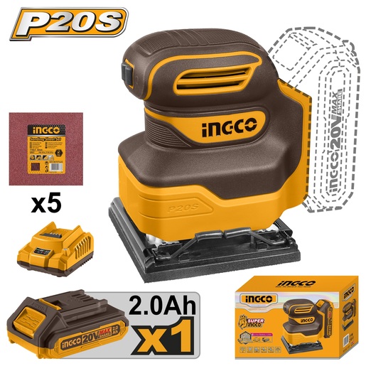 INGCO Aku vibraciona brusilica SUPER CSHSLI20141