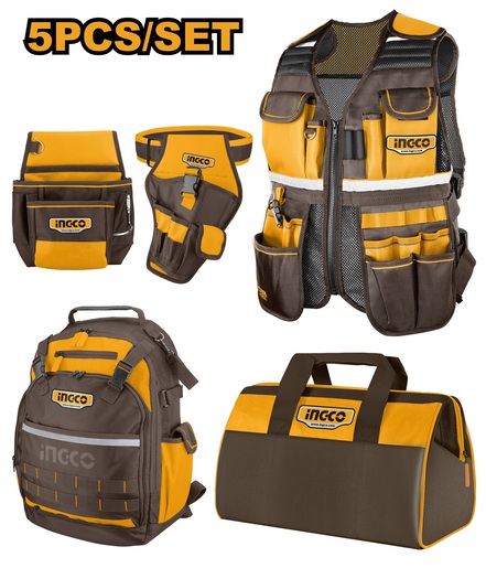 INGCO Set 5/1 (RANAC+TORBA+POJAS+PRSLUK) SUPER COS23090