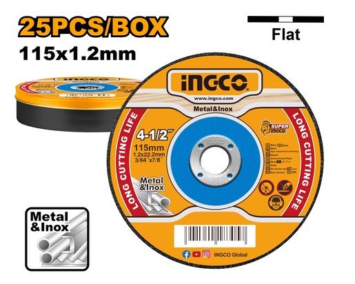 INGCO Rezna ploča 115X1.2 metal/INOX 25/1 MCD1211525
