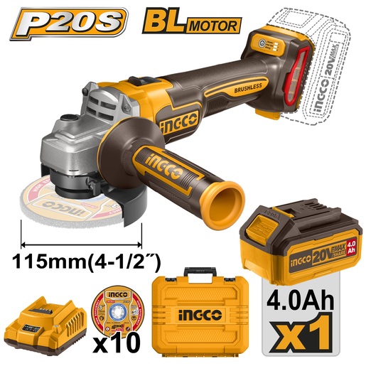 INGCO Aku brusilica 115 1X4AH SUPER CAGLI211541