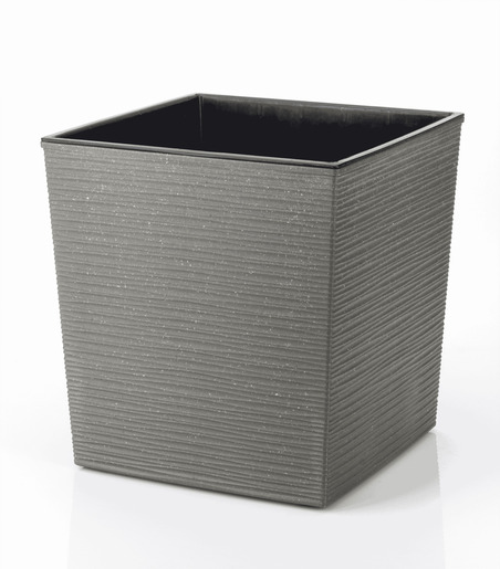 DONNA četvrtasta M saksija sa umetkom antracit