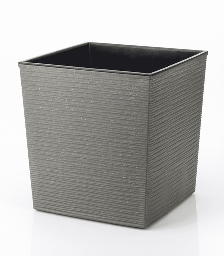 DONNA četvrtasta L saksija sa umetkom antracit