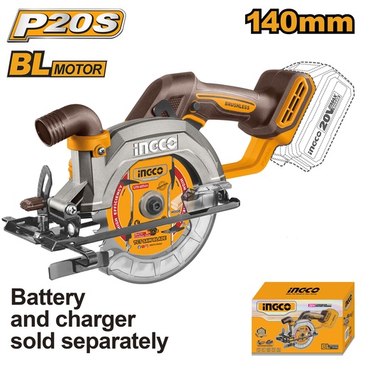 INGCO Aku mini cirkular 140mm SUPER CSLI1402