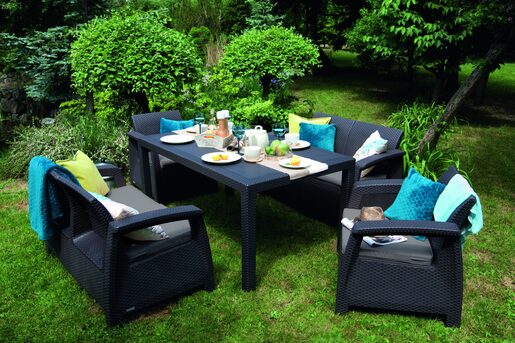 Keter Baštenski set Corfu Fiesta, Pe-ratan, grafit CU 223216