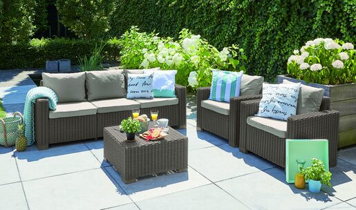 Keter Baštenski set California 3 seater,  kapućino  CU 253327