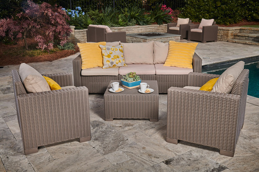 Keter Baštenski set California 3 seater,  kapućino  CU 253327