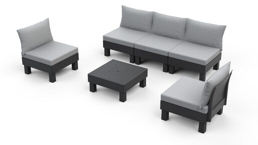 Keter Baštenski set Cantara elements 5 seater, grafit CU 257361