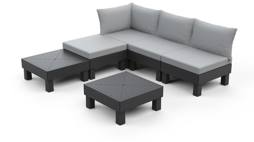 Keter Baštenski set Cantara elements 5 seater, grafit CU 257361