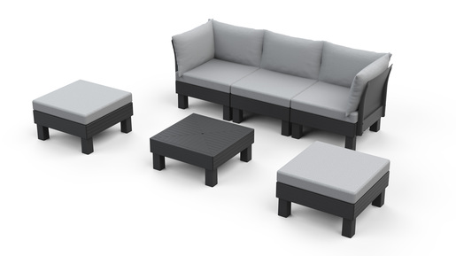 Keter Baštenski set Cantara elements 5 seater, grafit CU 257361