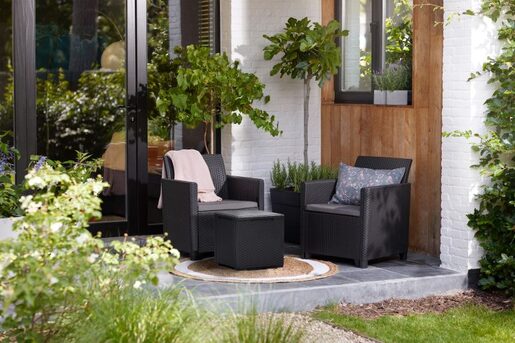 Keter Balkonski set Marie sa box stolom Vigo, grafit CU 259723