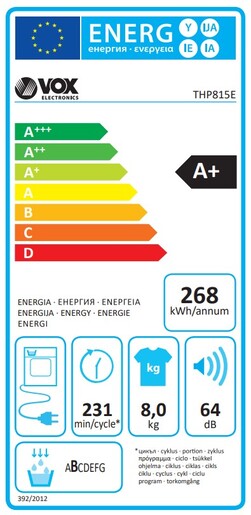 Vox mašina za sušenje veša THP-815E