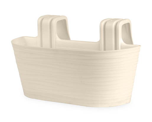 DONNA WOODY saksija za balkon L 40cm vanila