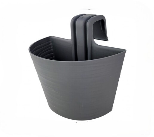 DONNA WOODY saksija za balkon L 30cm antracit