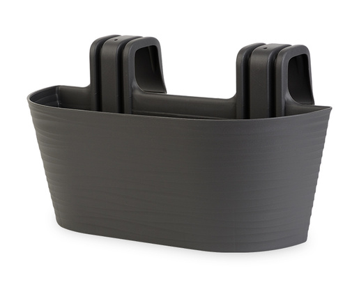 DONNA WOODY saksija za balkon L 40cm crna