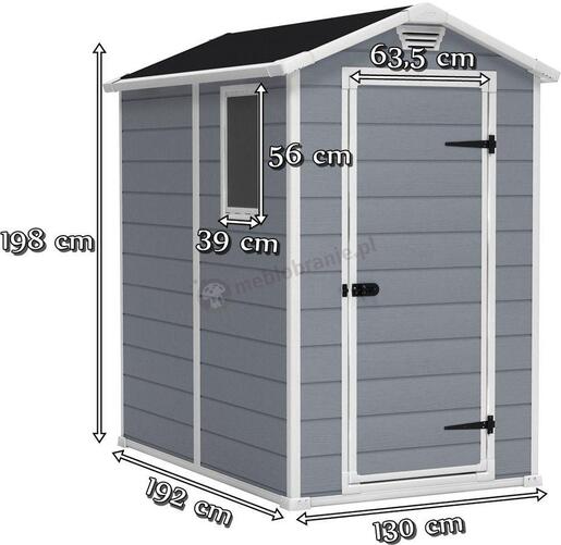 Keter Baštenska kuća Manor 4X6 siva/bela CU 230447