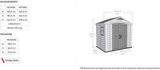 Keter Baštenska kuća Factor 8X6 bež CU 230451