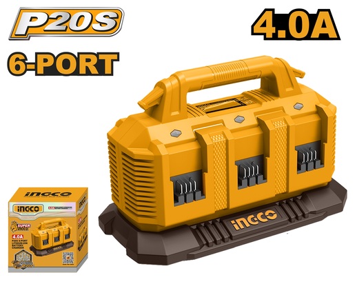INGCO Punjač 4AH za 6 baterija SUPER FCLI2064