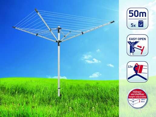 Leifheit Sušač za veš, linolift 50m, rotaciono dvorišno LF 85359