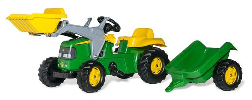 Traktor John Deere Rolly Kid sa kašikom i prikolicom