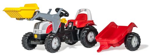 Traktor Rolly Kid Steyr 6165 CVT sa utovarivačem i prikolicom