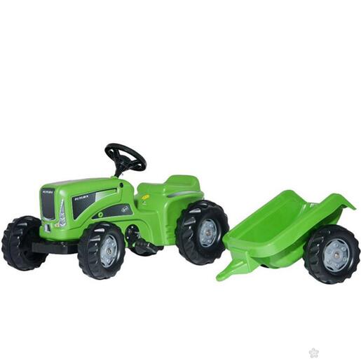 Traktor Rollykiddy Futura sa prikolicom zelena