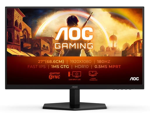 Monitor 27 AOC 27G42E, FHD, Fast IPS, 0.5ms, Adaptive Sync, 180Hz, gaming