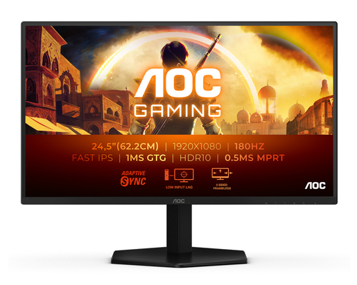 Monitor 24.5 AOC 25G42E, FHD, Fast IPS, 0.5ms, Adaptive Sync, 180Hz, DP, gaming