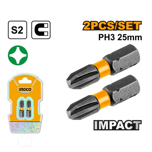 INGCO Odvijački udarni bit PH3 25mm 2/1 SDBIM71PH325