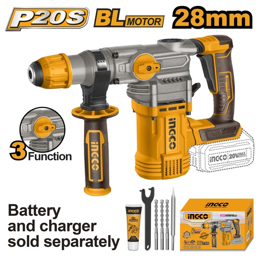 INGCO Aku hamer SDS PLUS 28mm 4.5J CRHLI20288