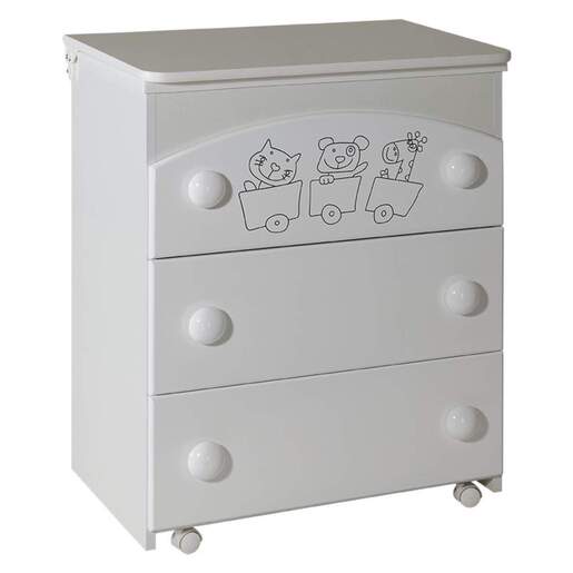 Bambino Komoda Gloria Beli - bez kadice