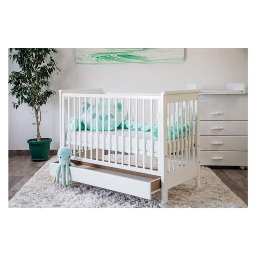 Bambino Dečiji krevetić Mia bela sa fioka