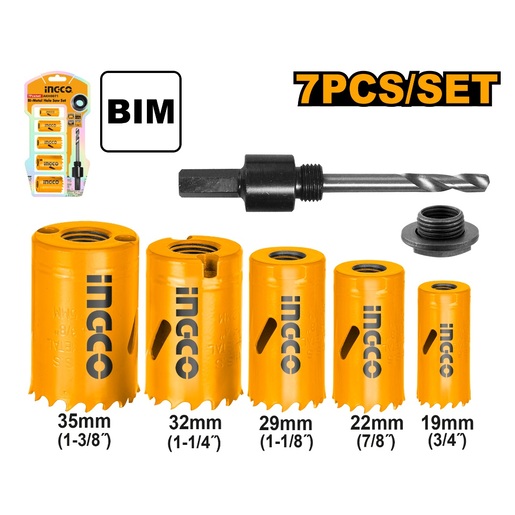 INGCO Set kruna za metal 19-35mm AKH0071