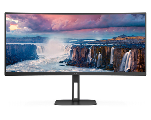 Monitor 34 AOC CU34V5C/BK, UWQHD, VA, 1ms, DP, 100Hz, USB-C 65W, zakrivljeni