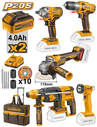 INGCO Set aku alata 5/1 SUPER CKLI2019