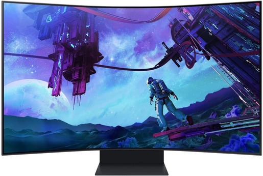 Monitor 55 SAMSUNG Odyssey Ark LS55CG970NUXDU, 4K/UHD, VA, 165Hz, 1ms, HDMIx4, USB, LAN, zakrivljeni