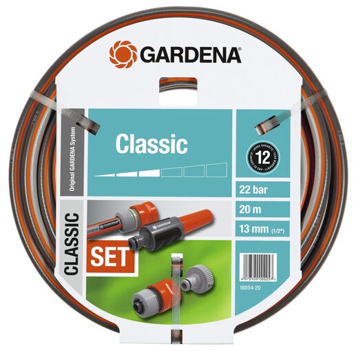 Gardena Set crevo classic 1/2"(13mm) 20m + nastavci + prskalica GA 18004-20