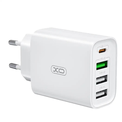 XO L120, 20W, Multi Port, White Punjač za Mobilni + Kabl