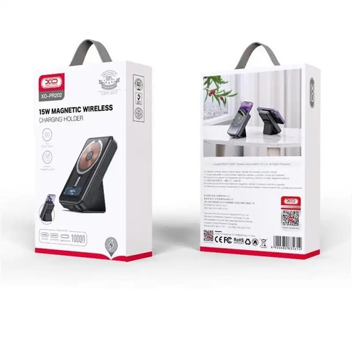XO PR202, 10000mAh, 15W, Black Power Bank