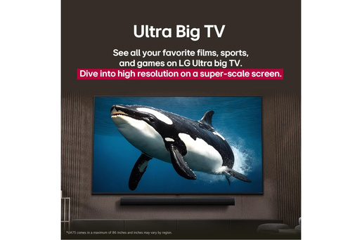 LG LED AI TV 65UA75003LA, 4K Ultra HD, WebOS Smart TV, Dynamic Tone Mapping, α7 AI Processor 4K Gen8, AI Upscaling, FILMMAKER MODE™