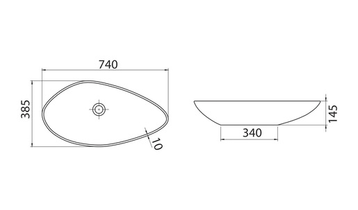 Olive umivaonik 74 cm