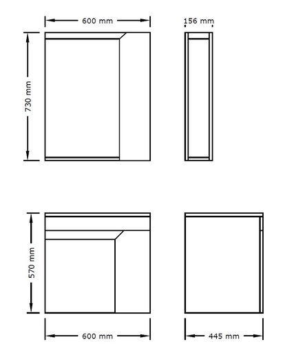 Iris 60 Antracit – gornji deo