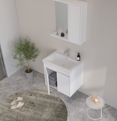 Dova 65 bela matt – set kupatilskog nameštaja