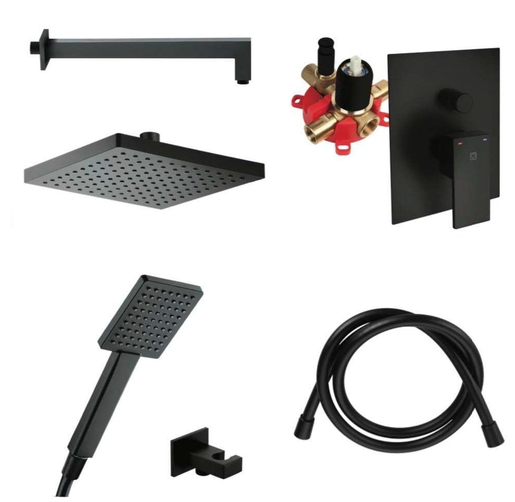 SQ ugradni tuš set 7/1 Crna