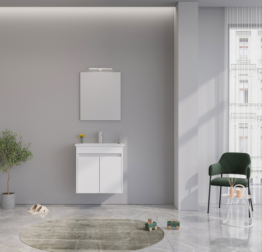 Lova 60 bela matt – set kupatilskog nameštaja