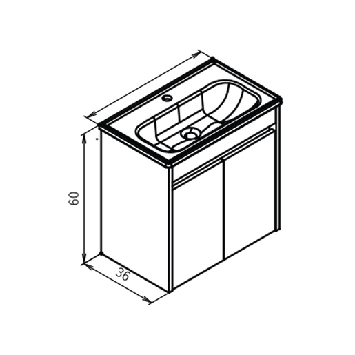 Lova 60 bela matt – set kupatilskog nameštaja