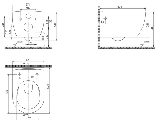 City Turkuaz wc šolja konzolna sa slim ss daskom